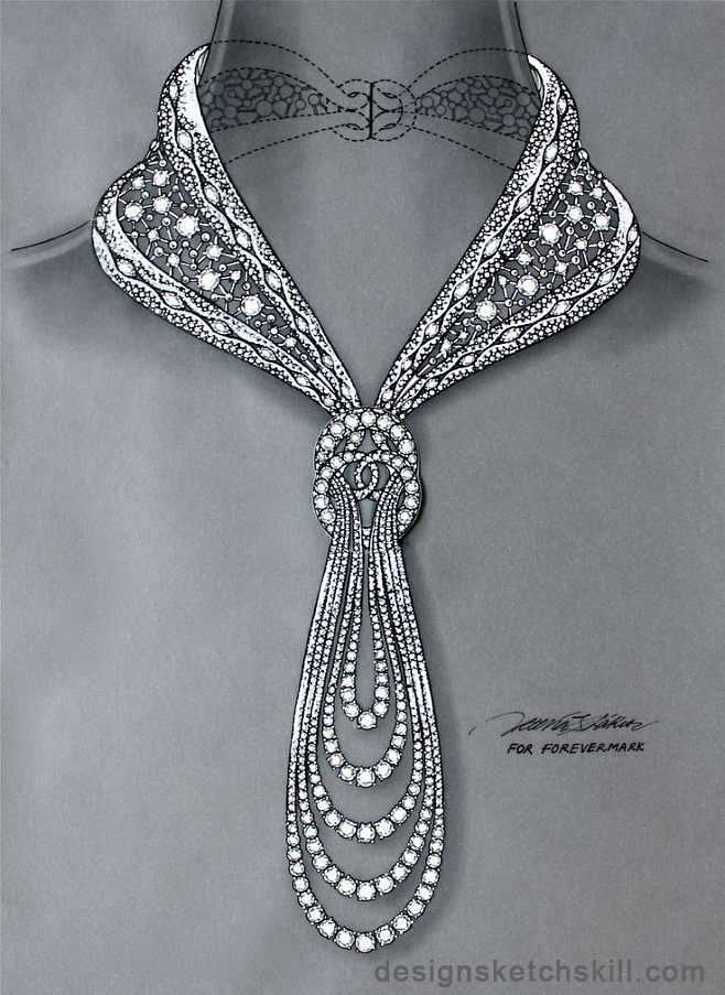 珠寶首飾設(shè)計手繪圖的收集與匯總 工藝與創(chuàng)意的融合